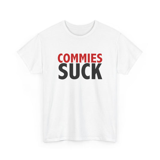 New COMMIES SUCK Logo Unisex funny T Shirt USA size S - 5XL